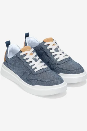 Cole Haan GrandPro Rally Canvas 100% Cotton WoMens Chambray/Suede/Optic White Trainers - - Size UK 5