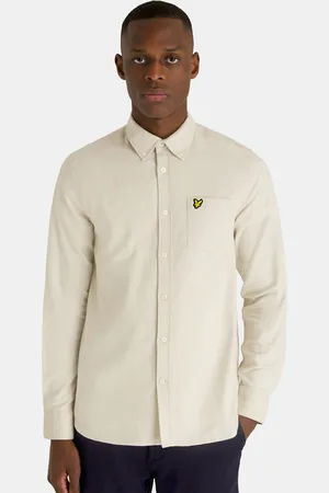 Lyle & Scott Mens Plain Flannel Shirt in Cotton - Size 2XL