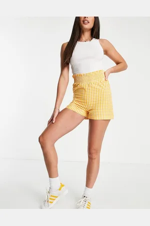 Influence Womens Tall Shorts In Gingham Print - Size 10 UK