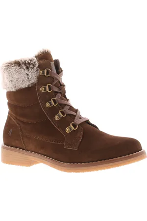 Hush Puppies Womens Ankle Boots Florence Suede Leather Zip and Lace - Size UK 6