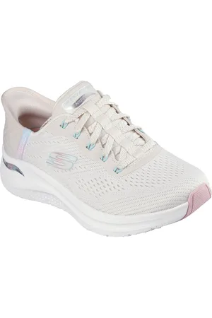 Skechers Arch Fit 2.0 - Easy Chic Textile WoMens /Pink Trainers - Size UK 5