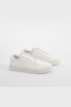 Boohoo Womens Contrast Panel Basic Flat Trainers - - Size UK 4