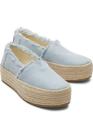 TOMS Valencia 100% Cotton WoMens Pastel Espadrilles - Size UK 6