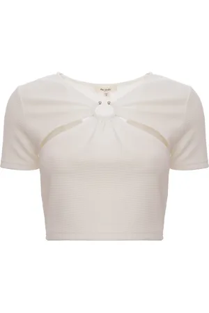 The Frolic Womens Cut-Out Detail Crop Top - Size 12 UK