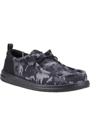 Hey dude Wally Funk Hunt Camo Canvas Mens Boat Shoes - Size UK 9
