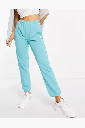 Champion Womens Oversized Joggers With Small Logo in Teal - - Size Medium