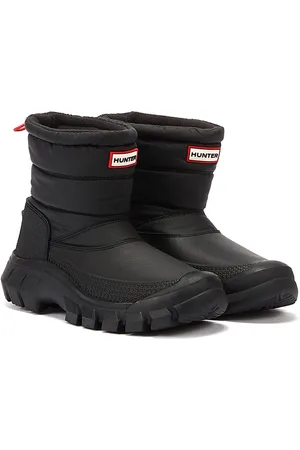 Hunter Intrepid Short Snow Womens Leather Boots - - Size UK 3
