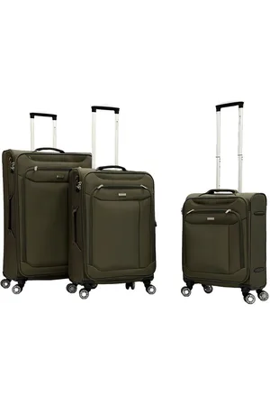 Infinity Unisex Lightweight 4 Wheel Luggage Travel Cabin TSA Suitcase Set - One Size