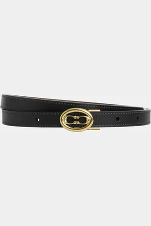 Coach Womens 18MM Cut to Size Kissing C Buckle Belt in Smooth Leather - - One Size