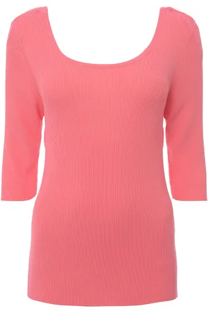 Morgan Womens Coral Open Back Detail Knitted Top - - Size X-Large
