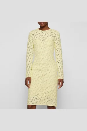 HUGO BOSS Womens Drealina Dress in Cotton - Size 6 UK