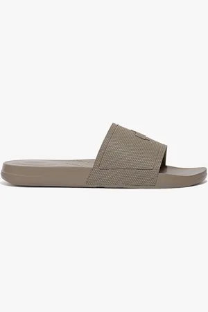 FitFlop EQ4-326 IQUSHION POOL Mens Slides Timberwolf - - Size UK 9