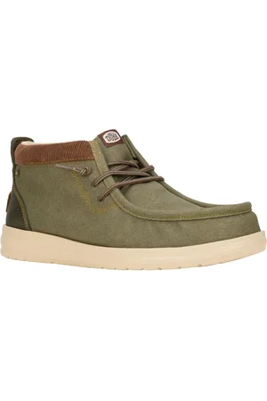Hey dude Wally Mid GripR Canvas Mens Dusty Boots - Size UK 11