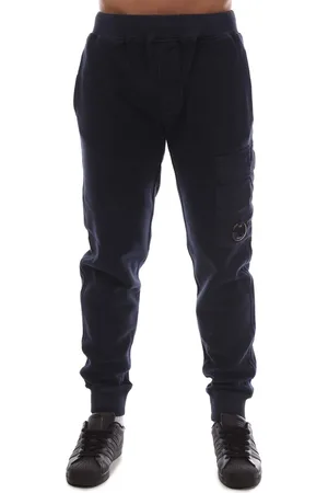 C.P. Company Mens Reverse Brushed & Emerized Fleece Sweatpants in Dark Cotton - Size X-Small