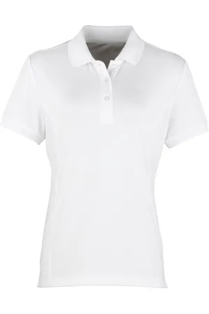 Premier Womens/Ladies Coolchecker Short Sleeve Pique Polo T-Shirt - Size Large