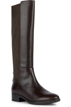 Geox D Felicity Leather WoMens Coffee Boots - - Size UK 4