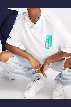 Reebok Womens X Prince Unisex Oversized T-Shirt With Backprint In - Size X-Small
