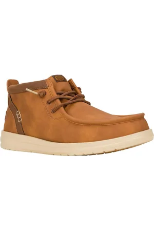 Hey dude Wally Mid GripR Classic Polyurethane Mens Cognac/ Boots - Size UK 11
