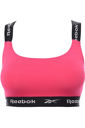 Reebok WoMens Dollie Crop Top Bra with Logo Straps - Size X-Small