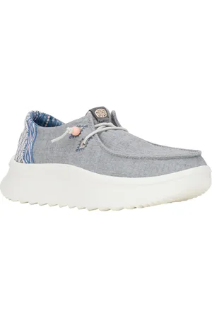 Hey dude Wendy Peak Chambray Woven WoMens Loafers - Size UK 7
