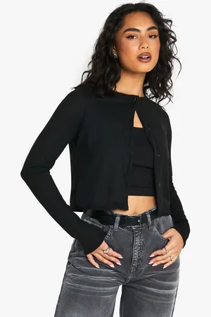 Boohoo Womens RIB 2IN1 CAMI TOP AND CARDIGAN SET - - Size 10 UK