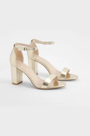 Boohoo Womens Mid Block Barely There Heels - - Size UK 3