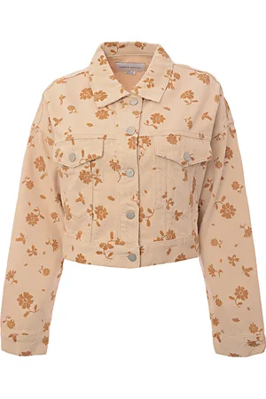 Urban Revivo WoMens Floral Print Denim Jacket - Size Small