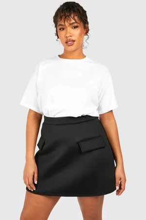Boohoo Womens Plus Pocket Detail Scuba Mini Skirt - - Size 28 UK
