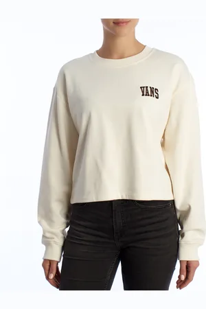 Vans Womens Cropped Varsity Boxy Fit Sweatshirt VN000EV53KS - - Size X-Large