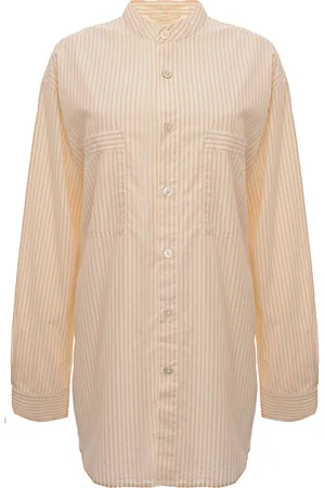 Birkenstock X Tekla Womens Oversized Stripe Pj Shirt in - Size Medium