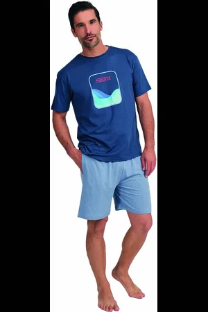 Munich MU9 Mens Short Sleeve Pajamas - - Size Medium