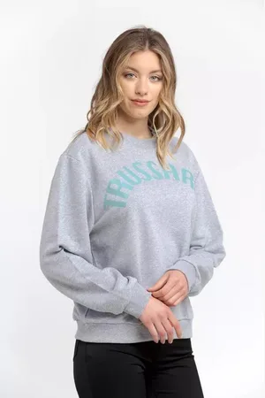 Trussardi WoMens Gray Cotton Sweater - - Size Small