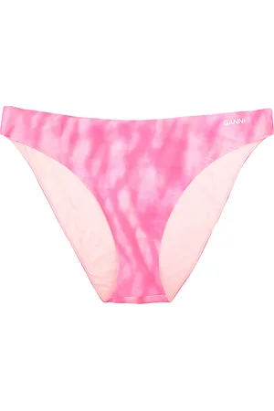 Ganni Womens Recycled Printed Bikini Bottom in - Size 4XL