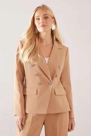wallis Womens Petite Double Breasted Button Detail Blazer - - Size 8 UK