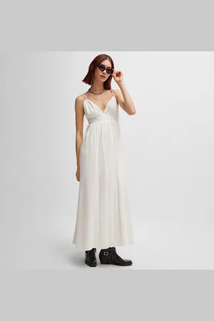 HUGO BOSS Womens Kapaula-1 Maxi Dress in Cotton - Size 10 UK