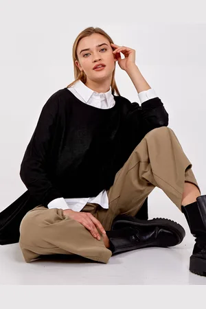 Blue Vanilla Womens JULIA - Oversized Hanky Hem Top - - Size Medium/Large