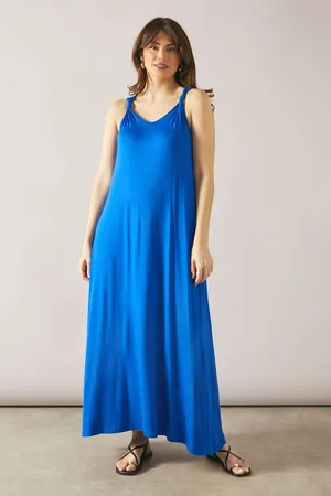 wallis Womens Knotted Strap Viscose Jersey Maxi Dress - - Size 12 UK