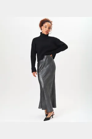 Gini London Womens High Neck Chunky Knit Crop Jumper - - Size L/XL
