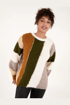 Blue Vanilla Womens Stripe Sequin Detail Jumper - - Size Small/Medium
