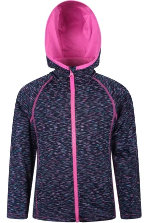 Mountain Warehouse Kids Unisex Childrens/Kids Kayleigh II Stripe Full Zip Hoodie (Indigo) - - Size 3-4Y