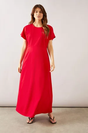 wallis Womens Pleated Detail Midi Dress - - Size 12 UK