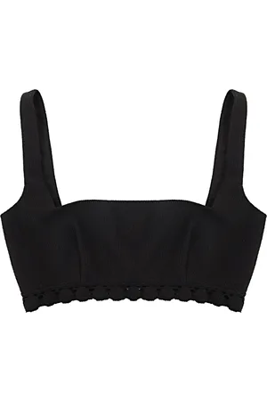VALENTINO GARAVANI Womens Guipure Jardin Cotton Crop Top in - Size 4 UK
