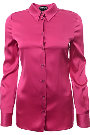 Tom Ford Womens Stretch Silk Satin Classic Shirt in - Size 6 UK