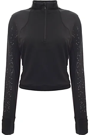 Lululemon Womens Its Rulu Run Half Zip Reflective Dots Running Top in - Size 16 UK