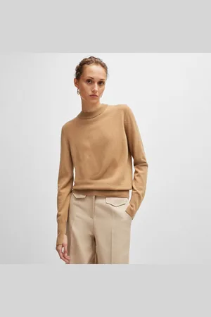 HUGO BOSS Womens Formenas Regular-Fit Cashmere Sweater in - Size Large