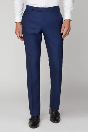 Racing Green Mens Texture Tailored Fit Trousers - Size 38 Regular