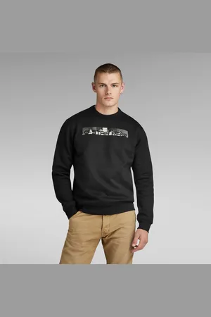 G-Star Mens G-Star RAW Flight Deck Back Graphic Sweater - Cotton - Size Large
