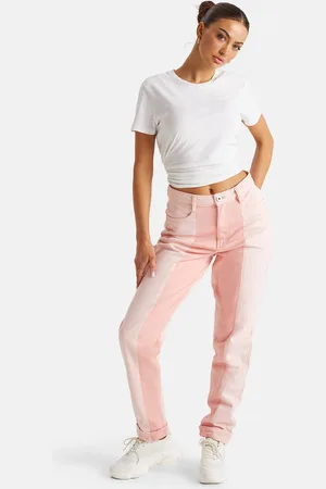 Urban Bliss Womens Spliced colour block Mom Jeans - Size 10 UK