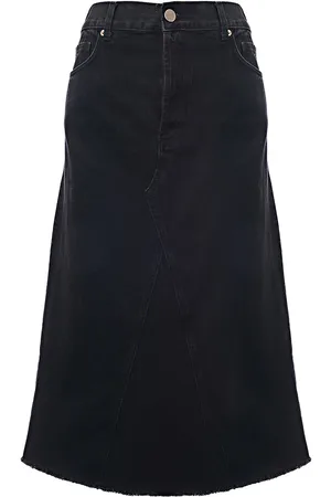 Raey Womens Organic Raw Hem Fishtail Denim Skirt in - Size 8 UK