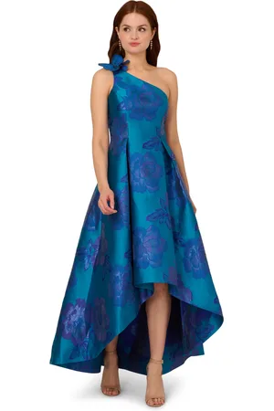 Adrianna Papell Womens Floral Jacquard High Low Dress - - Size 6 UK